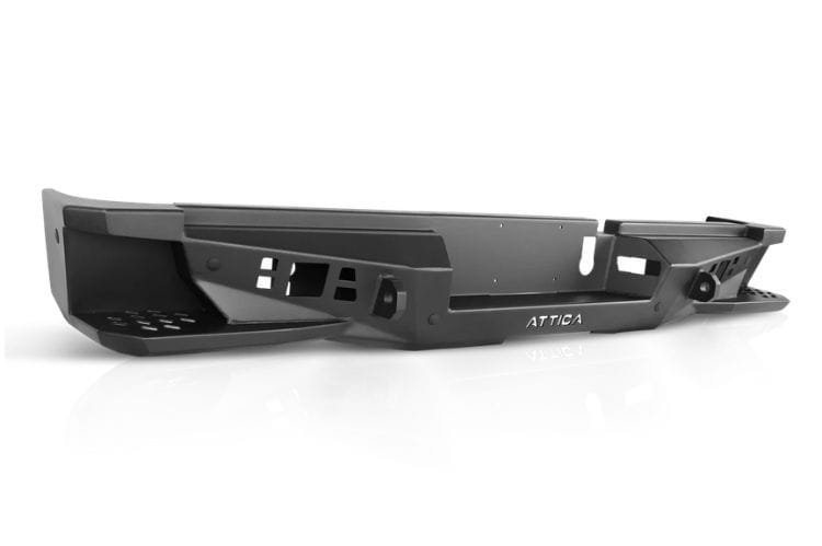 Attica 4x4 Terra Series custom steel rear bumper ATTRM05B103-BX for 2019–2024 Ram 2500/3500 trucks with a rugged design
