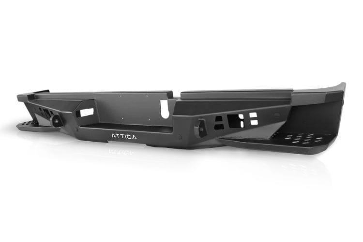 Attica 4x4 Terra Series custom steel rear bumper ATTRM05B103-BX for 2019–2024 Ram 2500/3500 trucks with a rugged design