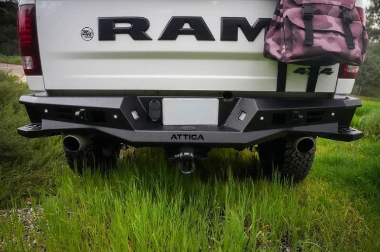 Attica 4x4 Terra Series heavy duty rear bumper ATTRM01B107-BX for 2009–2018 Ram 1500 with rugged truck-focused construction