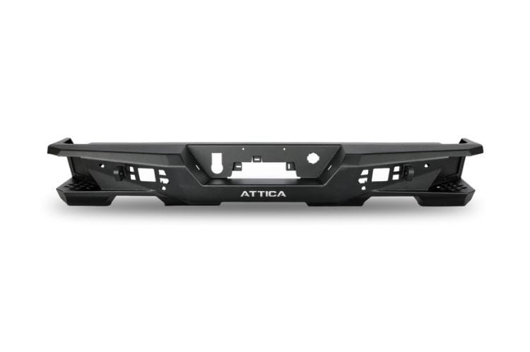 Attica 4x4 Terra Series rear bumper ATTSL01B103-BX for 2019–2026 Chevy Silverado 1500 with steel construction and rugged styling