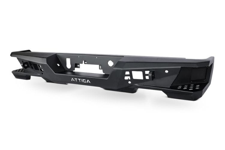 Attica 4x4 Terra Series rear bumper ATTSL01B103-BX for 2019–2026 Chevy Silverado 1500 with steel construction and rugged styling