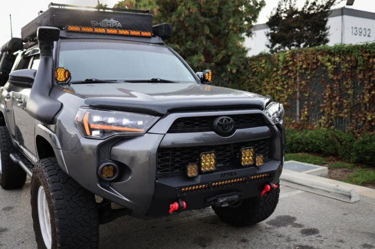 Attica 4x4 Terra Series Stealth front bumper ATTTR01A101-BX for 2014–2024 Toyota 4Runner with a rugged, streamlined design