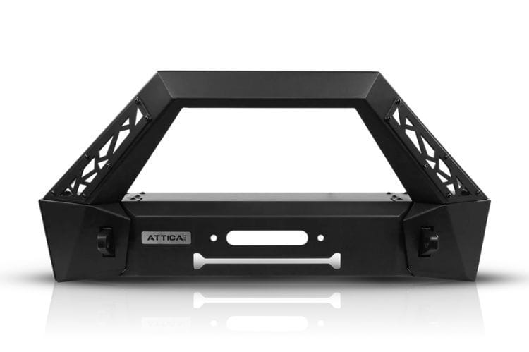 Attica 4x4 Terra Series steel front bumper ATTJL01A106-BX for 2020–2026 Jeep Gladiator JT with rugged styling and winch-ready design