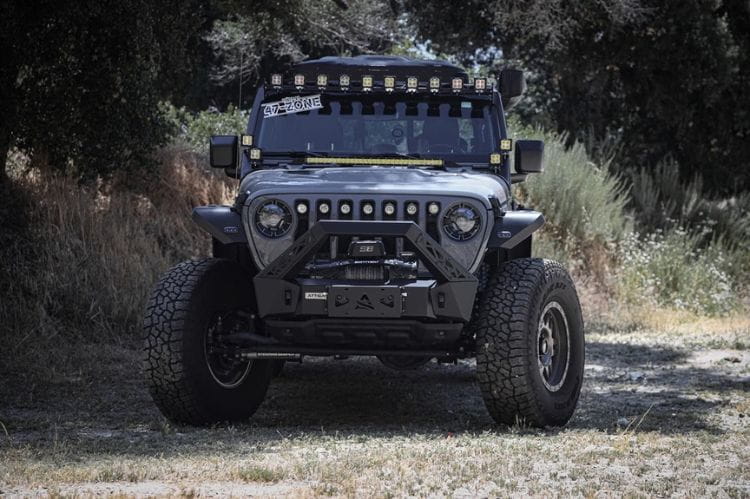 Attica 4x4 Terra Series steel front bumper ATTJL01A106-BX for 2020–2026 Jeep Gladiator JT with rugged styling and winch-ready design