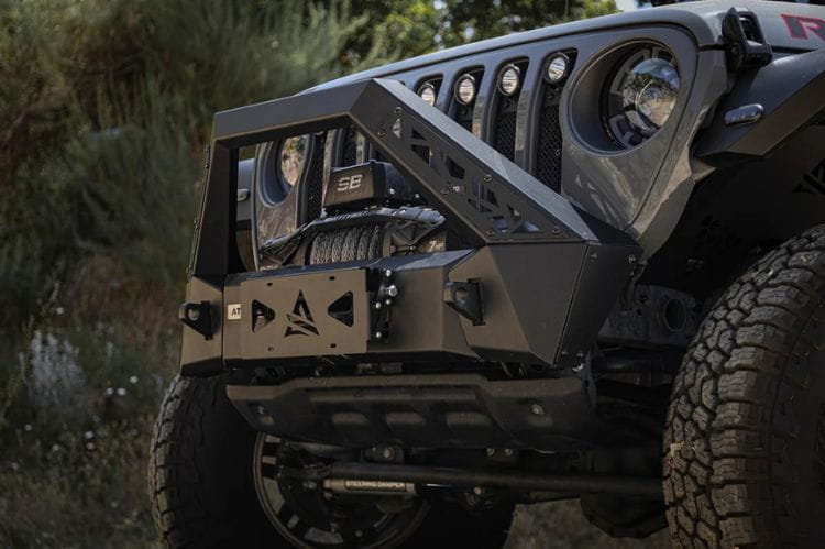 Attica 4x4 Terra Series steel front bumper ATTJL01A106-BX for 2020–2026 Jeep Gladiator JT with rugged styling and winch-ready design