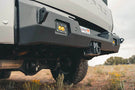 Backwoods BWTU3R-9755 rear bumper for Toyota Tundra 2022+, heavy duty steel offroad rear bumper upgrade.