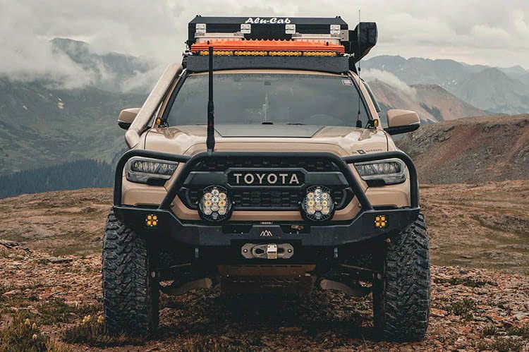 Backwoods BWTY3T-103FGBBB Toyota Tacoma 3rd Gen 2016-2023 Hi-Lite Overland Front Bumper Bull Bar