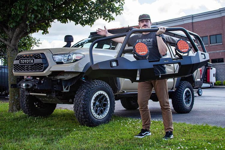 Backwoods BWTY3T-103FGBBB Toyota Tacoma 3rd Gen 2016-2023 Hi-Lite Overland Front Bumper Bull Bar