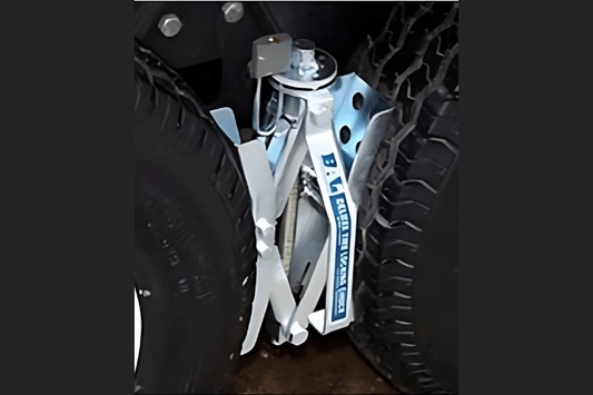 BAL 28005 Deluxe Tire Locking Chock for RV and trailer wheels, featuring a durable design for secure parking and reliable wheel chock stability