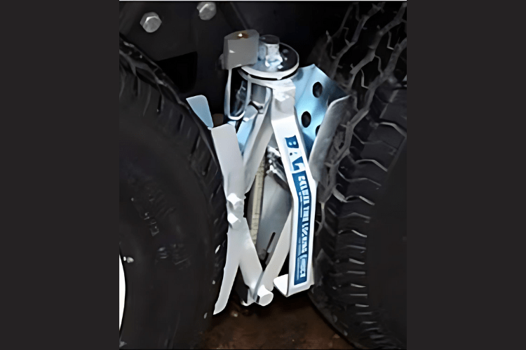 BAL 28005 Deluxe Tire Locking Chock for RV and trailer wheels, featuring a durable design for secure parking and reliable wheel chock stability