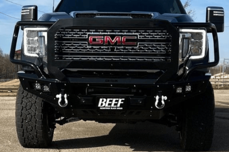Bodyguard A2 Extreme front bumper CEG20B for 2020-2023 GMC Sierra 2500/3500 heavy duty off road front bumper.