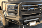 Front view of a Bodyguard A2 Extreme winch-ready front bumper for 2023-2026 Ford F250/F350 Superduty