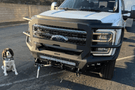 Front view of a Bodyguard A2 Extreme winch-ready front bumper for 2023-2026 Ford F250/F350 Superduty