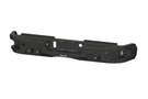 Aftermarket back bumper MFC20BYB for Chevy Silverado 2500/3500 with parking sensor cutouts and bare metal finish