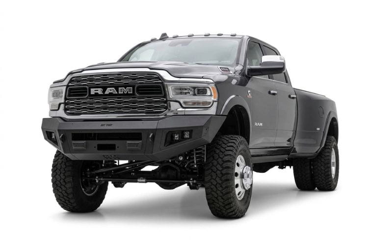 Bodyguard A2 aftermarket front bumper CAR19BYBNN for 2019-2026 Ram 2500/3500 bare metal parking sensor cutouts off road bumper