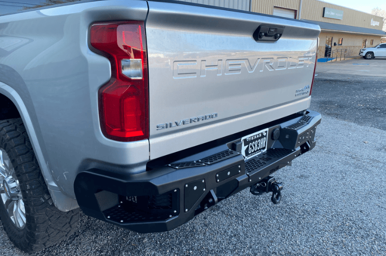 Custom rear bumper for Chevy Silverado heavy duty back bumper replacement
