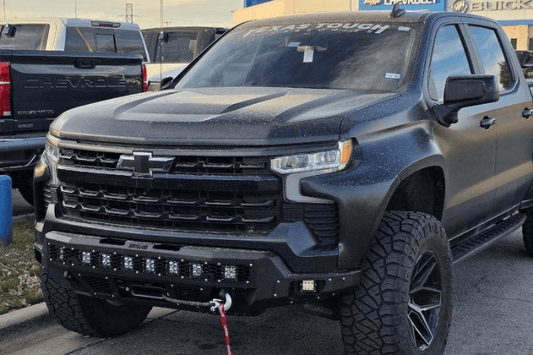 Chevy front winch bumper for Silverado 1500 with offroad heavy-duty design