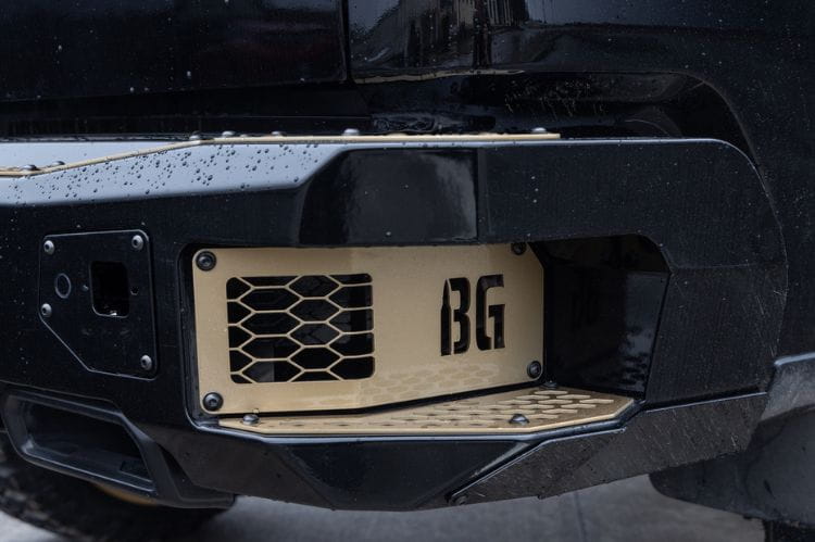 Bodyguard Freedom Series rear bumper MGC19AYB for 2019–2026 Chevy Silverado 1500, bare metal finish with parking sensor cutouts