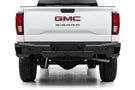 Bodyguard Freedom Series rear bumper MGC19AYB for 2019–2026 GMC Sierra 1500, bare metal with parking sensor cutouts