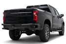 Bodyguard Freedom Series rear bumper MGC19AYT for 2019–2026 Chevy Silverado 1500, textured black with parking sensor cutouts