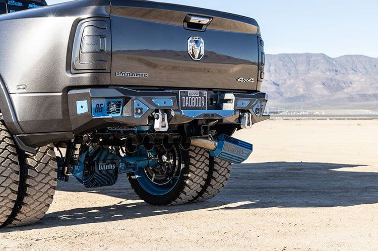 Bodyguard MFR19BYB Freedom Series rear bumper for 2019–2025 Dodge Ram 2500/3500, a bold aftermarket back bumper replacement built for strength and style