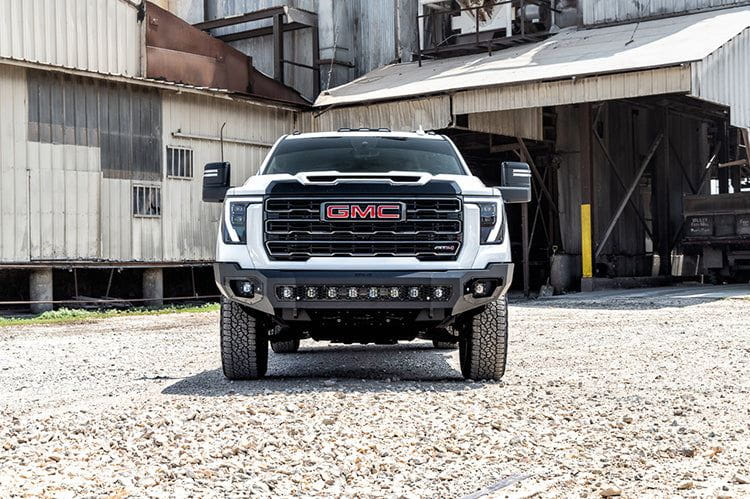 Bodyguard NAG24BNBNN Freedom Series Base Front Bumper for 2024–2025 GMC Sierra HD, a heavy-duty off-road front bumper upgrade from Bodyguard bumpers