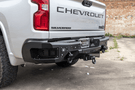 Steel rear bumper replacement custom truck bumper for GMC Sierra HD in bare metal