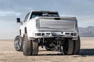 Steel rear bumper replacement custom truck bumper for GMC Sierra HD in bare metal