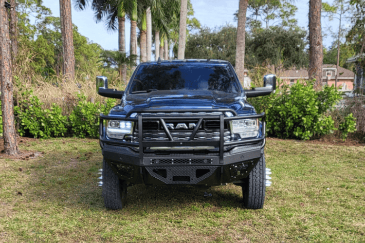Bodyguard front bumper T2 Extreme for 2019–2026 Ram 4500/5500 with camera harness and receiver skid plate