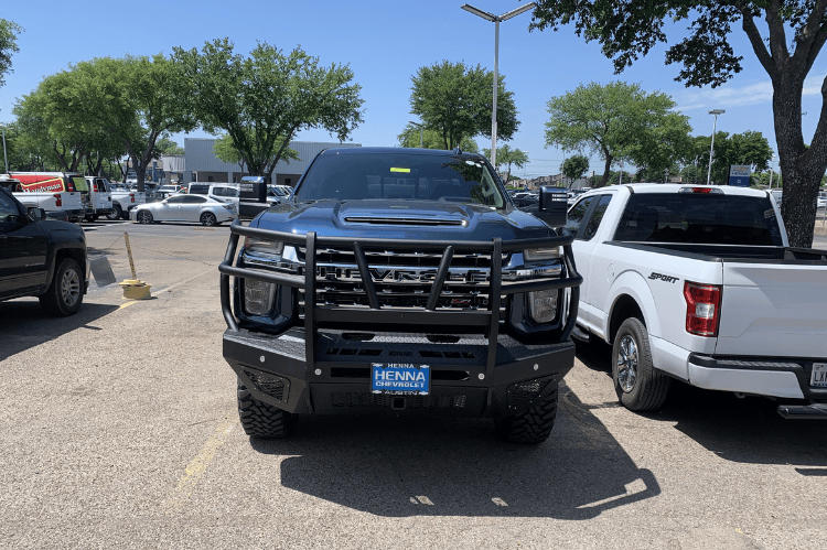 Bodyguard T2 Extreme Front Bumper for Chevy Silverado HD – Bare Metal Winch Ready Grille Guard Bumper