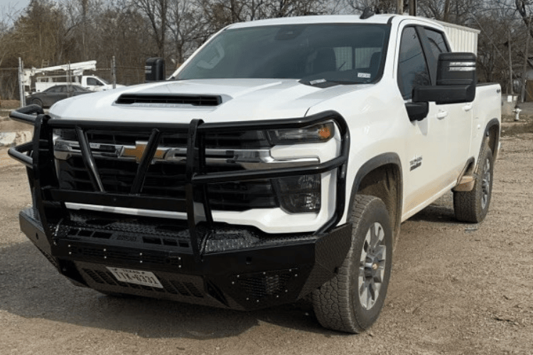 Bodyguard T2 Extreme front bumper for Chevy Silverado HD in texture black