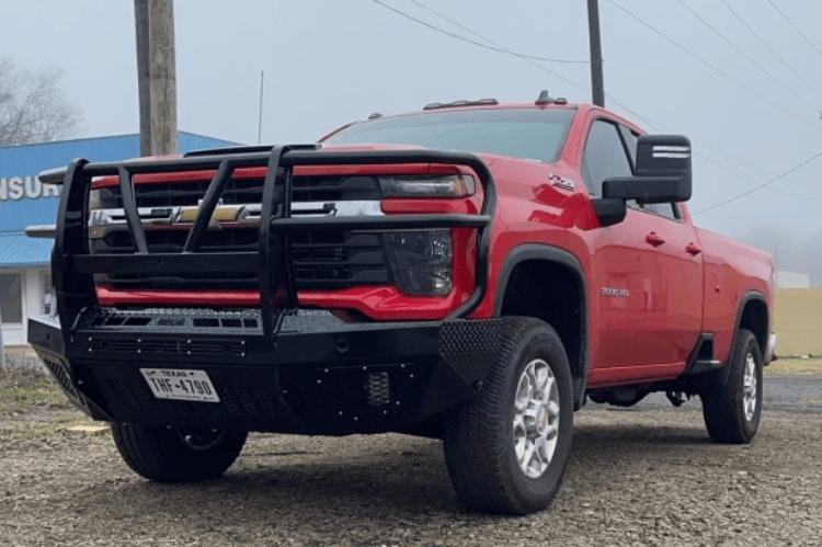Bodyguard T2 Extreme front bumper for Chevy Silverado HD in texture black