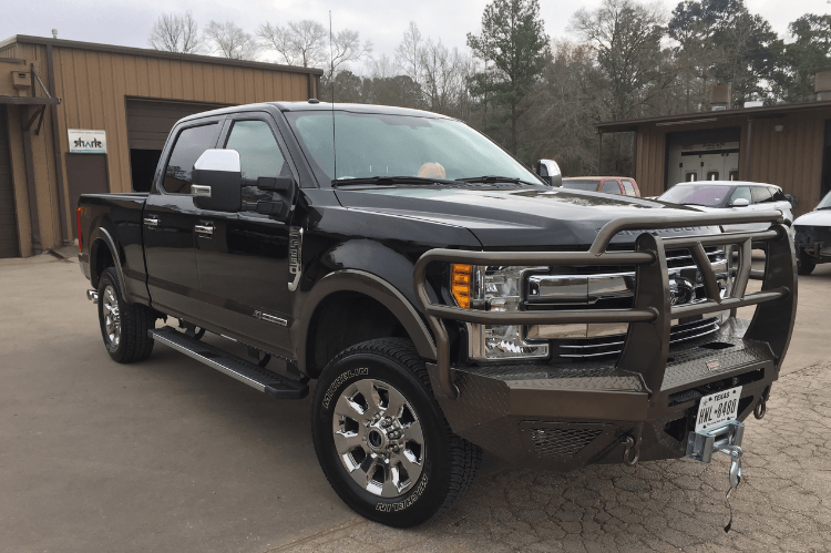 Bodyguard T2 Extreme front bumper heavy duty ford truck bumper featuring mesh grill and camera harness