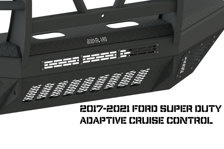 Bodyguard T2 Extreme front bumper for Ford Super Duty heavy duty truck bumper without mesh grill but with camera harness