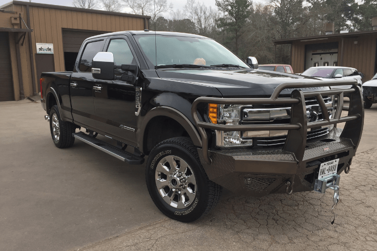 Bodyguard T2 Extreme Front Bumper EEF17BNRGNN 2017-2022 Ford F250/F350 Superduty Gloss Black Powder Coat Standard Skid Plate No Camera Harness Without Mesh Grill