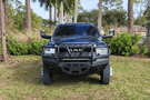 Bodyguard T2 Extreme textured black front bumper for 2019–2026 Ram 4500/5500 with camera harness, grill mesh, and skid plate