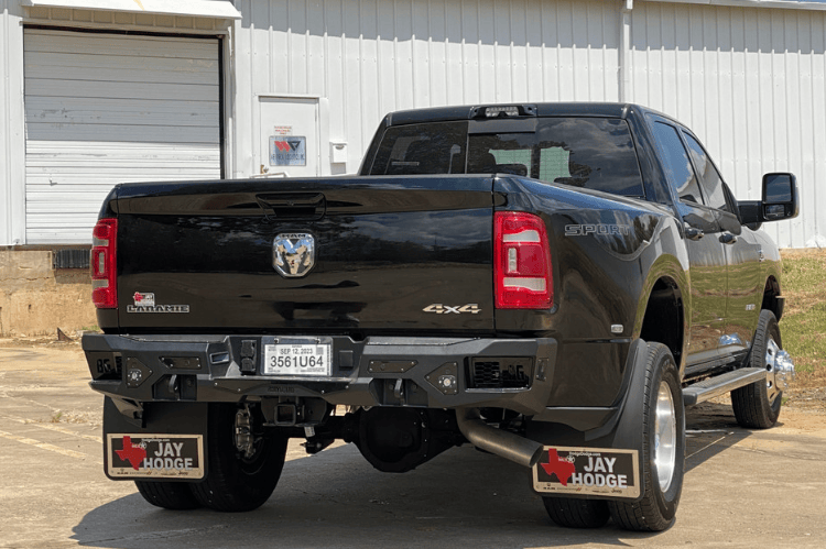 Textured black truck back bumper installed on a 2019–2026 Ram 2500/3500 with A2 Series design