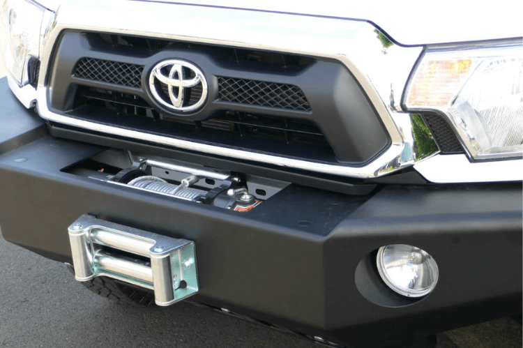 Buckstop T2BAJA Baja Front Bumper for 2012-2015 Toyota Tacoma – Winch-ready design with integrated tow hooks, offering durability and off-road protection.