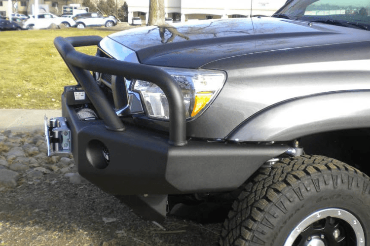 Buckstop T2BAJA Baja Front Bumper for 2012-2015 Toyota Tacoma – Winch-ready design with integrated tow hooks, offering durability and off-road protection.