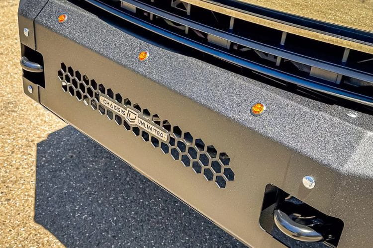 Ford front bumpers Chassis Unlimited Fuel CUB500140 textured black powder coat defense for 2017-2022 Ford F250/F350 Superduty.