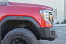 Chassis Unlimited Bumpers CUB980572 Attitude aftermarket front design, durable textured black finish with sensor cutouts for GMC Sierra 2020-2023