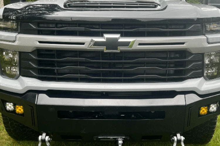 Chassis Unlimited Octane aftermarket front bumper CUB940731RAW in raw steel for 2024+ Chevy Silverado 2500/3500