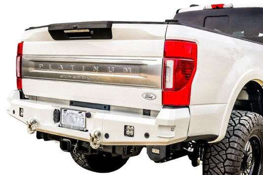 Chassis Unlimited Attitude CUB990141RAW aftermarket rear bumper for 2017–2022 Ford F250/F350 Super Duty, raw steel finish