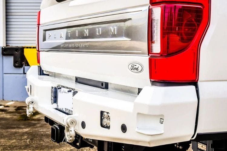 Chassis Unlimited Attitude CUB990141RAW aftermarket rear bumper for 2017–2022 Ford F250/F350 Super Duty, raw steel finish