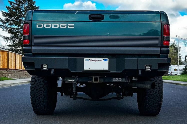Chassis Unlimited Octane aftermarket rear bumper CUB910051RAW for 1994–2002 Dodge Ram 2500/3500 in raw steel finish