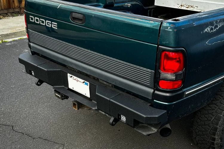 Chassis Unlimited Octane aftermarket rear bumper CUB910051RAW for 1994–2002 Dodge Ram 2500/3500 in raw steel finish