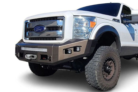 Chassis Unlimited Attitude CUB980111 aftermarket front bumper for 2011–2016 Ford F250/F350 Super Duty, textured black, off-road ready