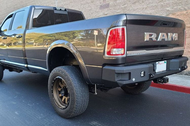 Chassis Unlimited Attitude CUB990012 aftermarket rear bumper for 2010–2018 Ram 2500/3500 with sensor cutouts