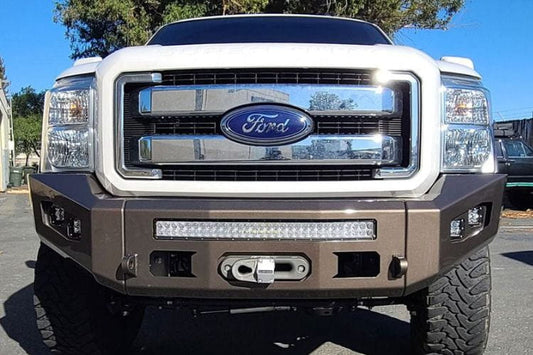 Chassis Unlimited Attitude CUB980111RAW custom front bumper for 2011–2016 Ford F250/F350 Super Duty, raw steel, heavy duty truck bumper