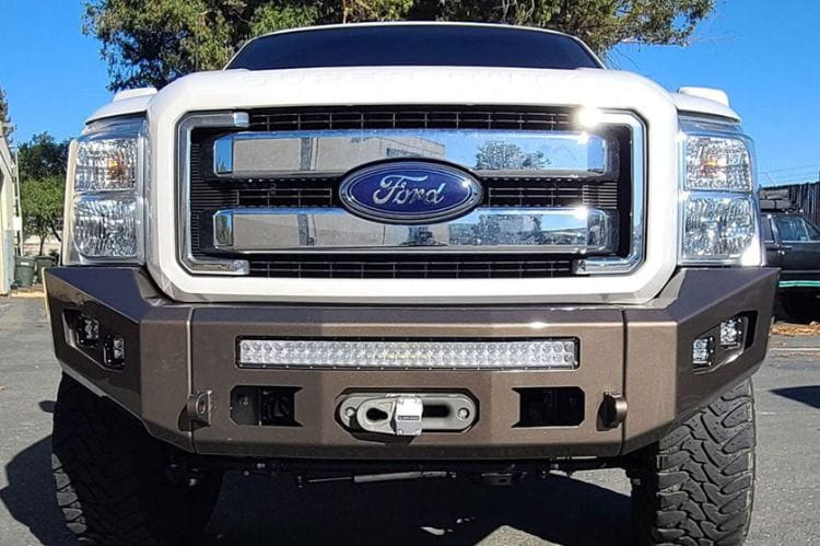 Chassis Unlimited Attitude CUB980111RAW custom front bumper for 2011–2016 Ford F250/F350 Super Duty, raw steel, heavy duty truck bumper